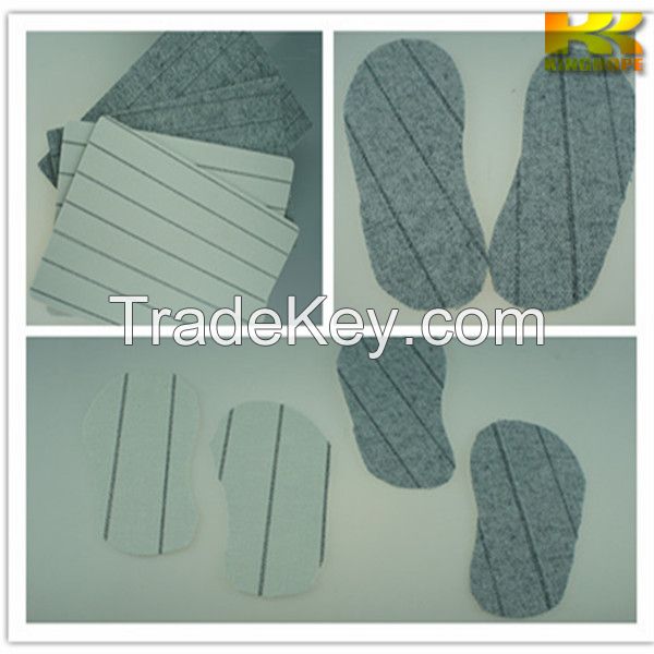 Durable and ventilated stripe insole board