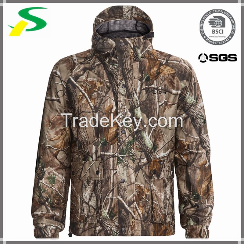 Outdoor hunting clothing with camouflage fabric for hunter
