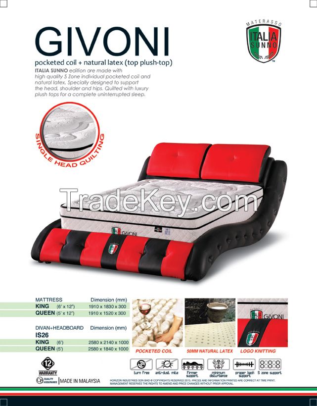 Latex Mattress - ITALIA SUNNO - GIVONI