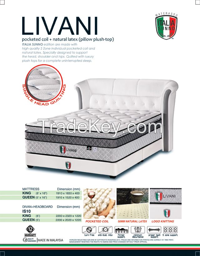 Latex Mattress - ITALIA SUNNO - LIVANI