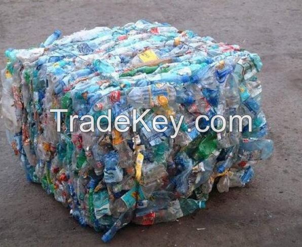 PET bottle scrap in bales