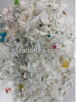 Milk colour HDPE scrap (natural. white color) 