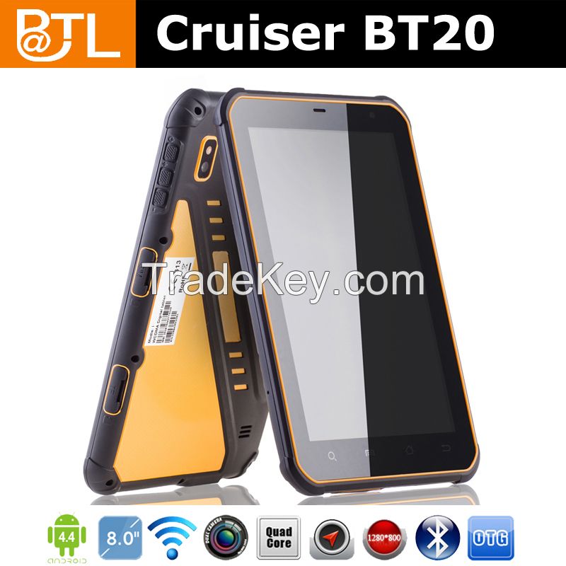 android 4.4.2 8.0'' wifi/3g otg Cruiser BT20 ip67 quad core rugged tablet pc