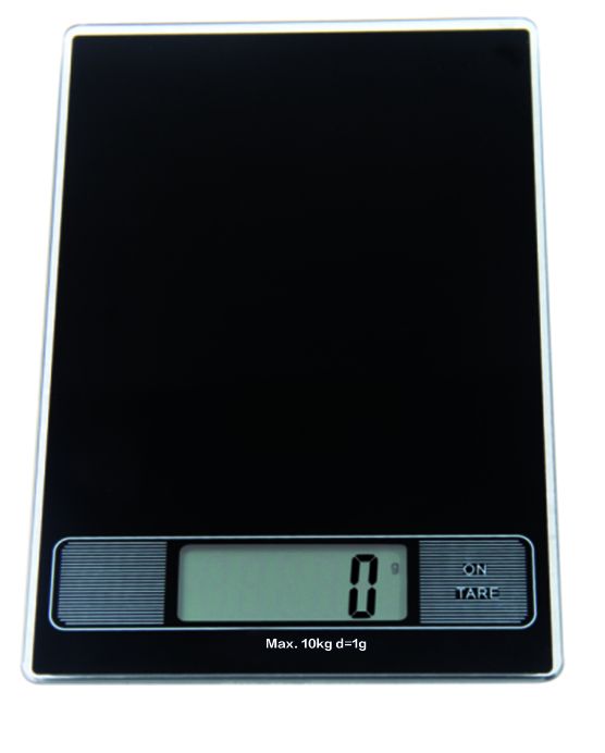 Tempered Glass Digital Kitchen Scale 10kg 1g with clock function