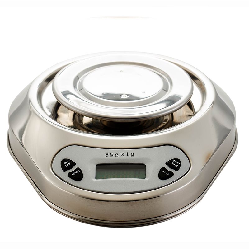 Stainless Steel Digital Kitchen Scale 5kg 1g with Bowl