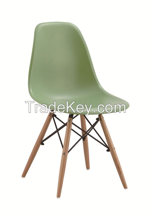 cheap pp eames chair wood legs plastic chair made in china PC119