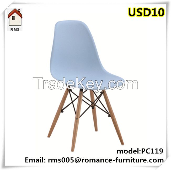 cheap pp eames chair wood legs plastic chair made in china PC119