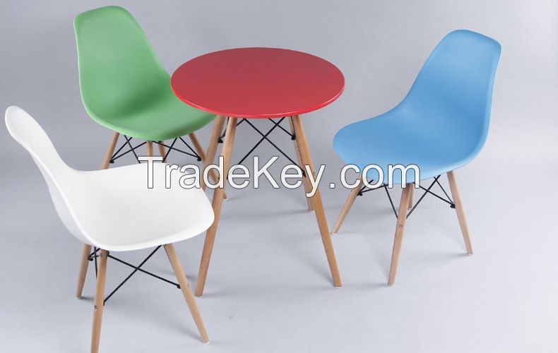 cheap pp eames chair wood legs plastic chair made in china PC119