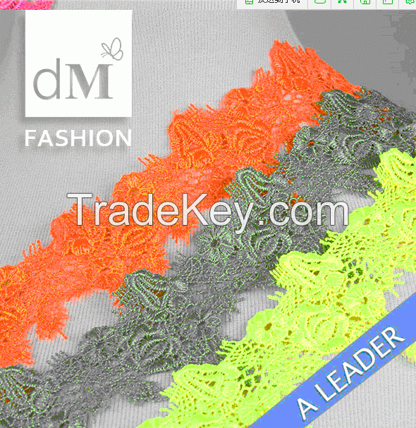 Newest design coloful India embroidery lace trim