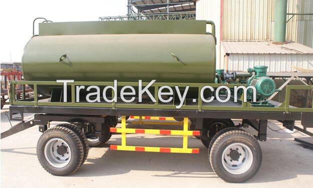 Water tank trailer with pump