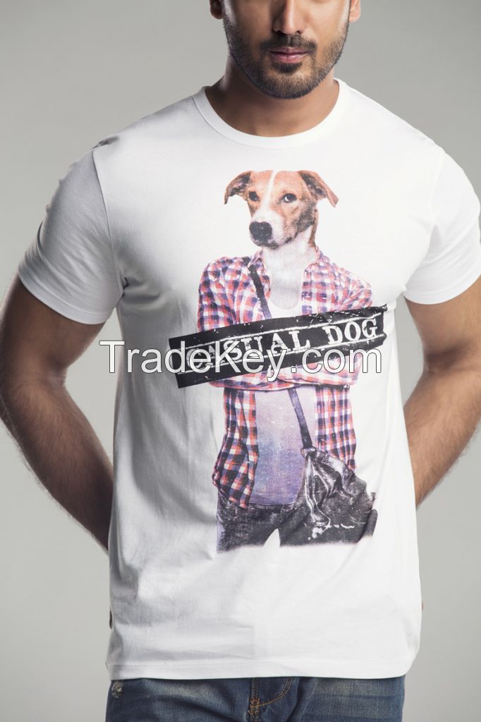 High Quality Cotton T-shirts Casual Dog