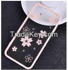 Silicon Mobile Phone casing with flowers