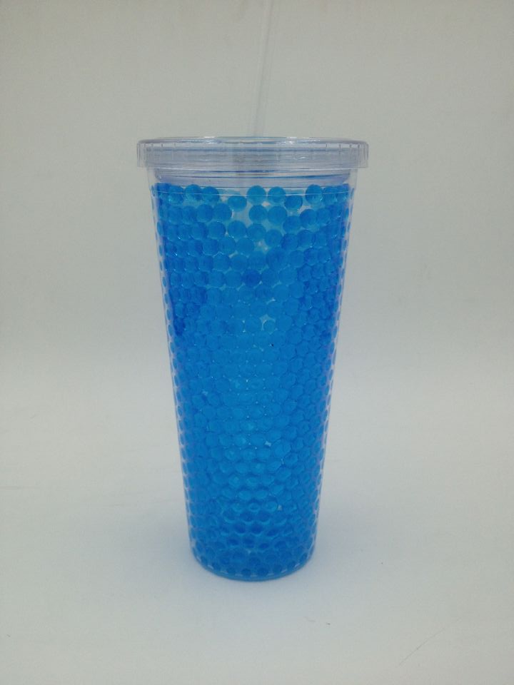 crystal soil double wall cup ice cup