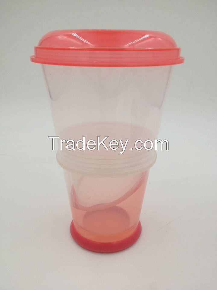 crystal soil double wall cup ice cup