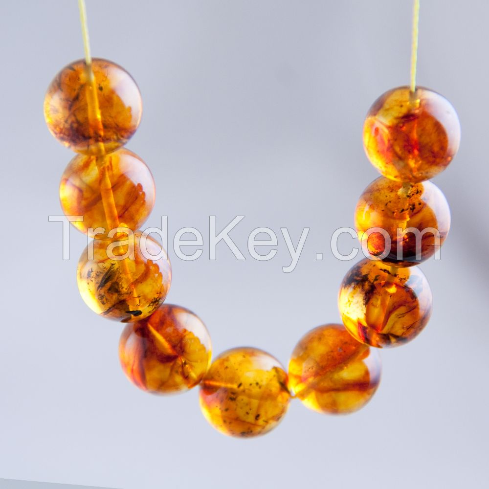 Natural amber beads from Kaliningrad