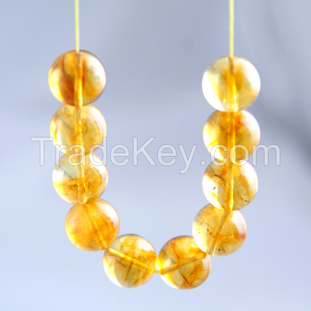 Natural amber beads from Kaliningrad