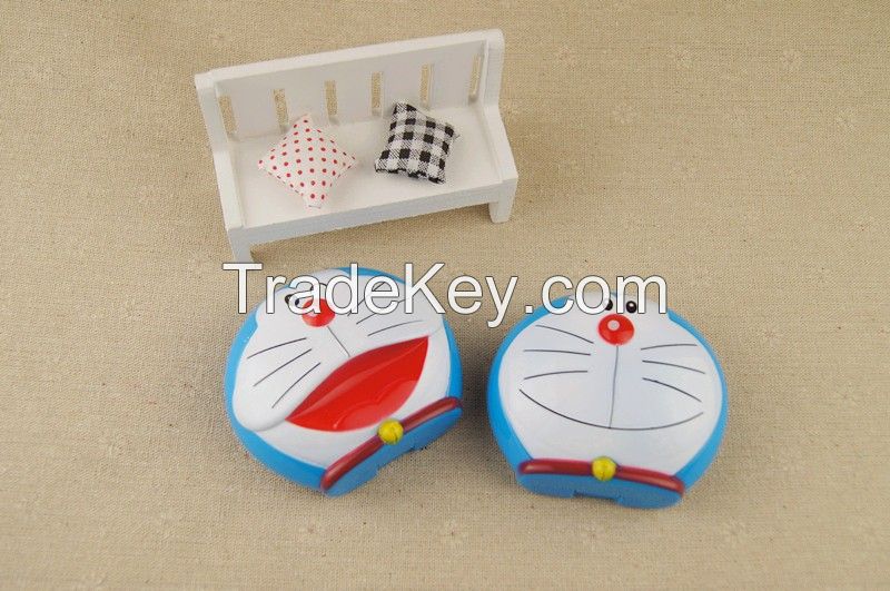 Hot sales Mixed style Doraemon cute cartoon contact lenses box/case