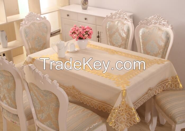 Gold/ Silver/ White Tablecloth 