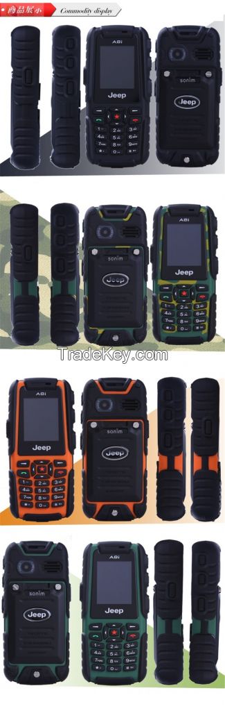 A8i Dual SIM Card long standby time waterproof shockproof and dustproof cell mobile phone