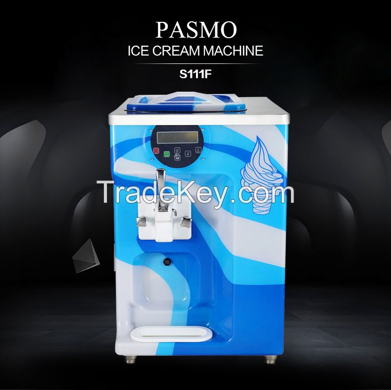 Pasmo commercial high overrun hot sale soft serve ice cream maker with air pump S111F