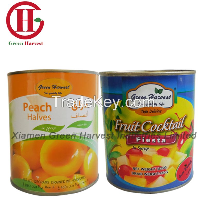 canned apricot/canned pear in light syrup 820g china export supplier