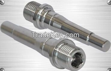 Titanium alloy pedal spindle for bicycle