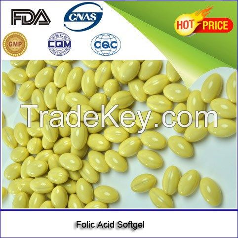 Bulk supplement Vitamin 9 Folic acid softgel