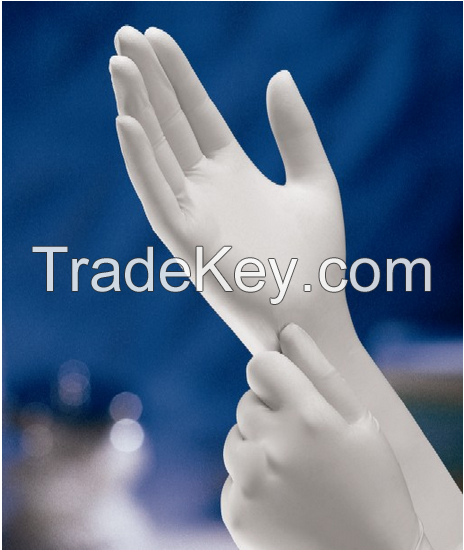 Non sterile disposable latex examination gloves