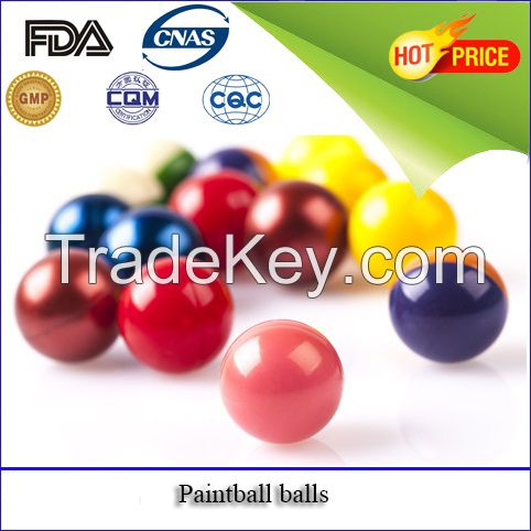 Metallic Bule /Yellow shell yellow fill Tournament Paintball, 0.68 caliber paintball, Best paintball