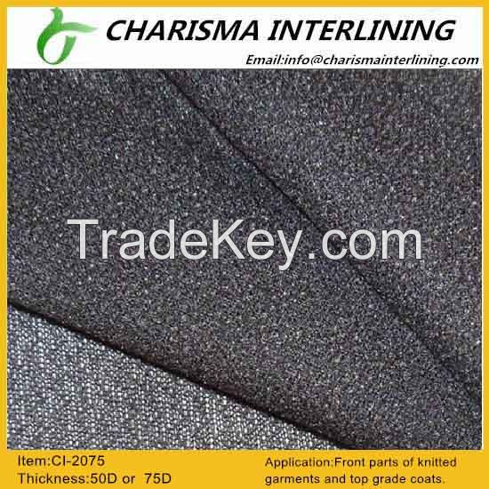 Soft and comfortable handle feeling woven interlining 2075