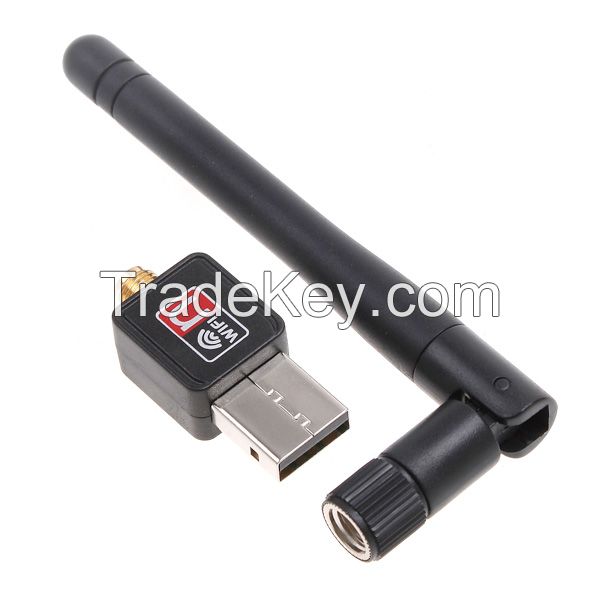 Mini 150M USB WiFi Wireless Network Card 802.11 n/g/b LAN  Adapter with Antenna