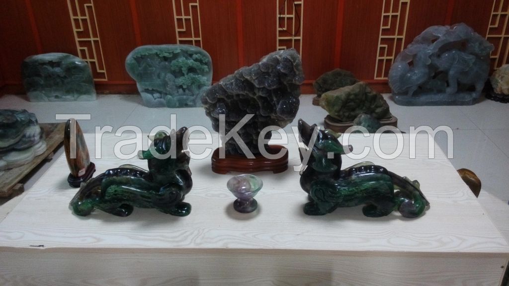 hand carved craft by fluorite