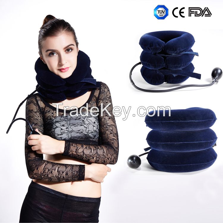 2016 new products neck support massage collar inflatable cervical traction