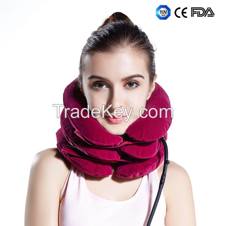 2016 new products neck support massage collar inflatable cervical traction