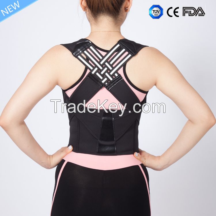 orthopedic shoulder back brace lumbar traction belt / back pain relief posture corrector