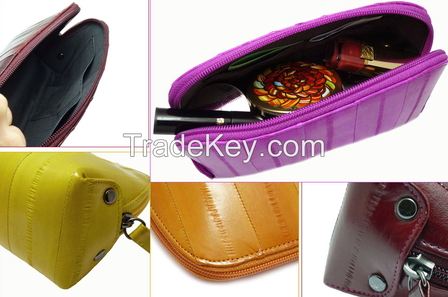 Multicolors Luxury Leather Woman Cosmetic Makeup Bag