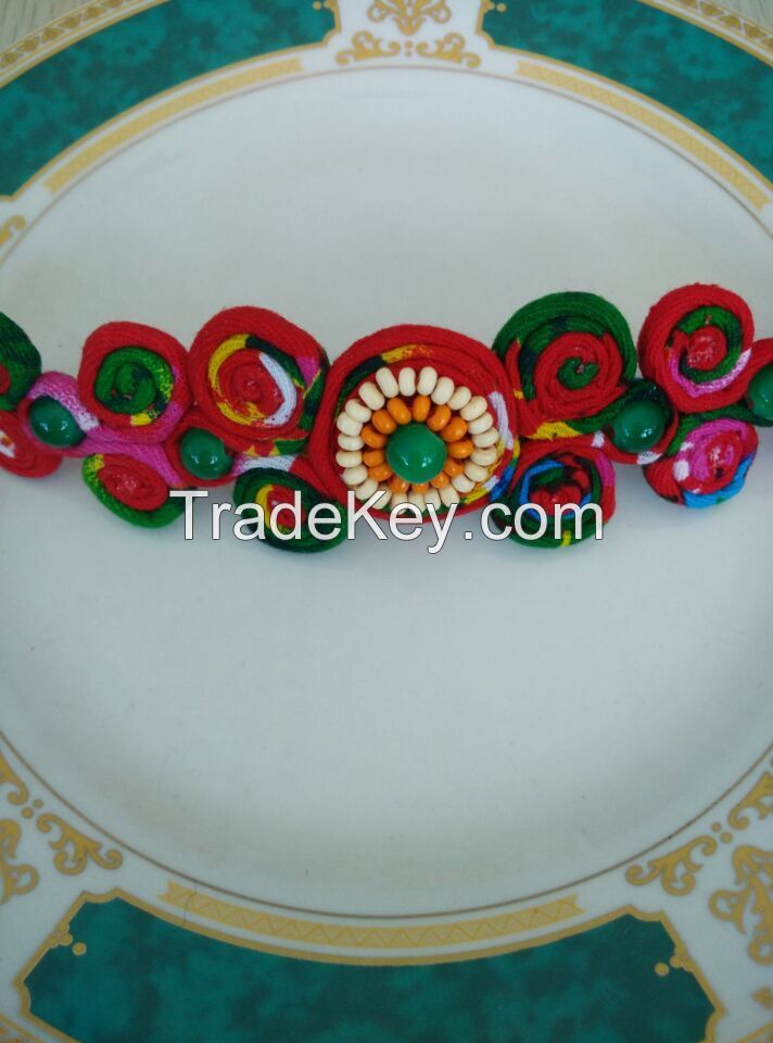 Handmade National style fabric Bracelet