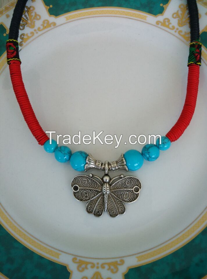 Necklace with Butterfly Pat