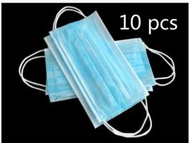 10 Pcs Elastic Ear Loop Disposable Medical Anti Virus Dust Medical Surgical Face Mouth Masks 