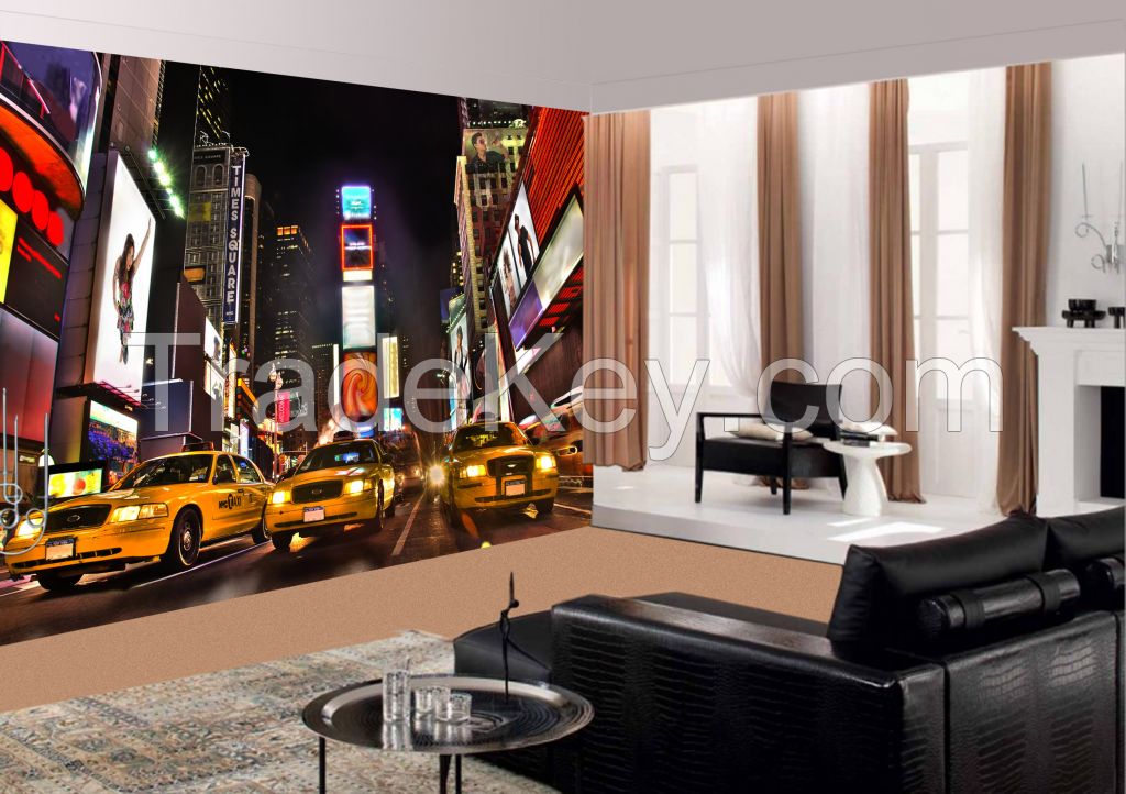 Wall Mural: New York City Cabs, Self-adhesive, 272 cm X 198 cm