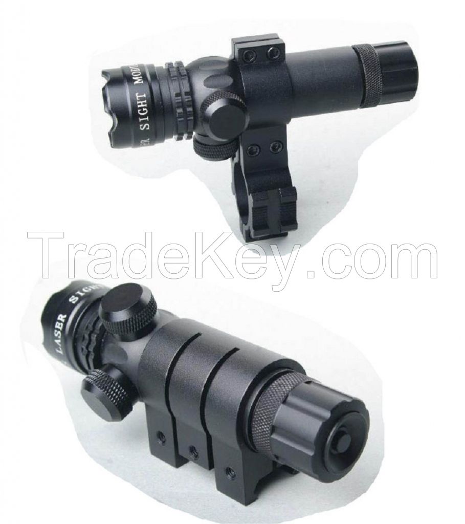 Tactical green beam laser sight with rail mount