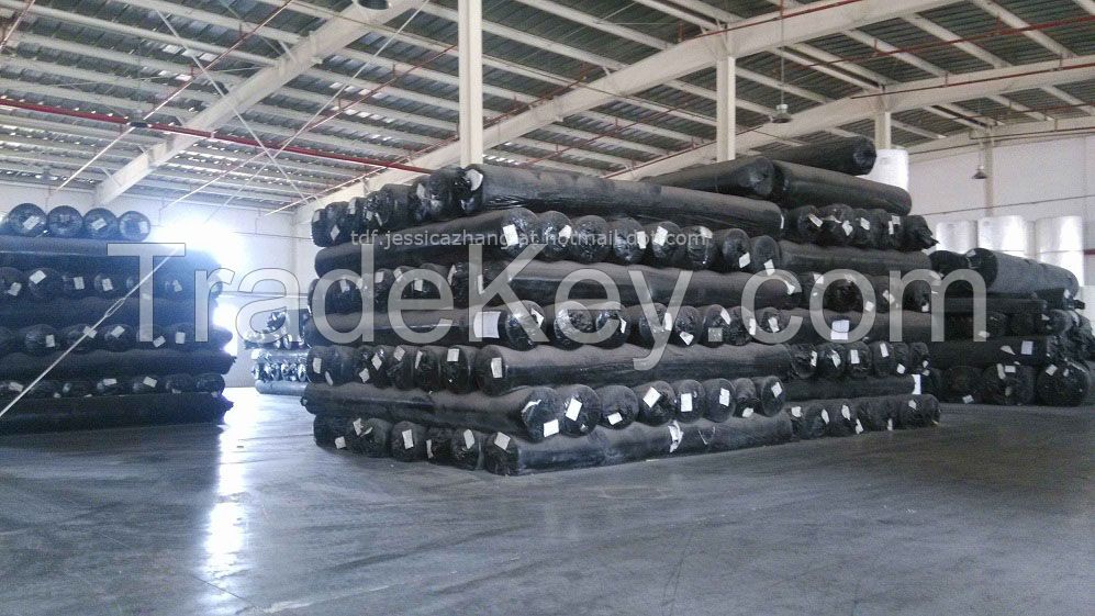 Nonwoven staple fibre geotextile