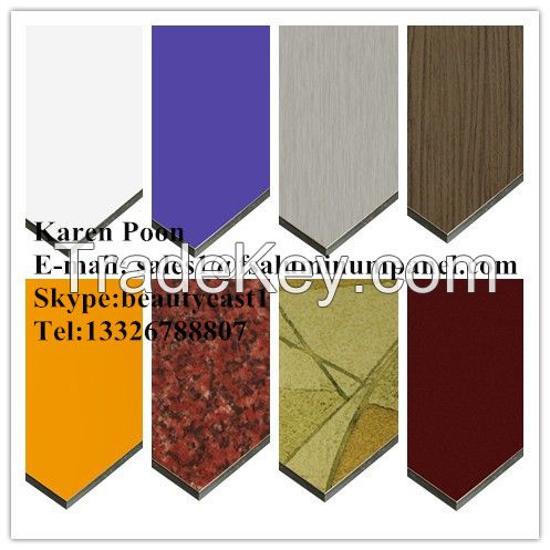 PE PVDF 6mm aluminum composite panel