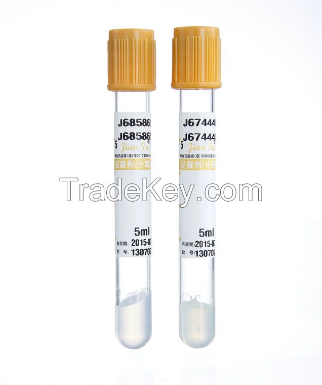 Gel and clot activator tube