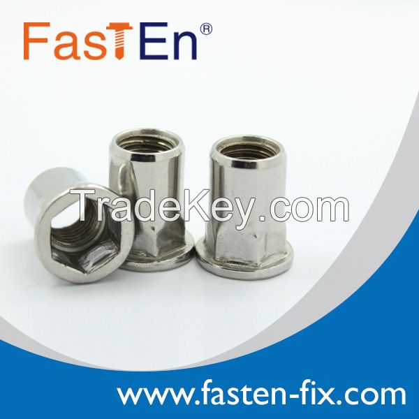 Flat Head Semi-Hex Body Rivet Nut