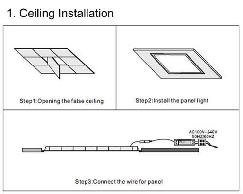 SMD 4014 Epistar LED panel 300*1200 mm 60W recessed LED panel light