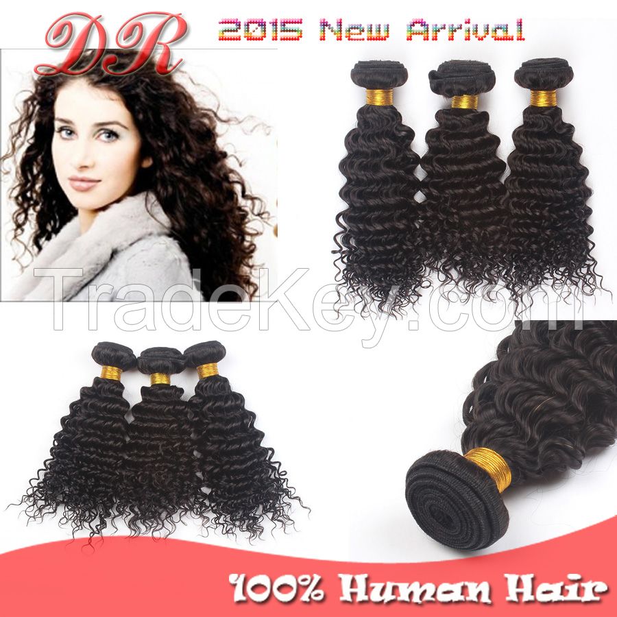 Brazilian Virgin Hair Extension,1pcLace Closure And 4pcHair Bundles Deep Wave Unprocessed Virgin Brazilian Hair Human Hair Weave