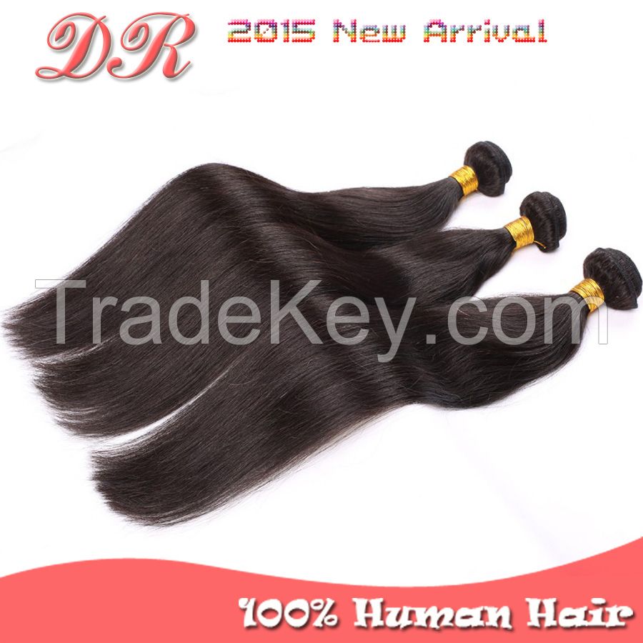 Peruvian Virgin Human Hair Weave Extension Unprocessed 4 Bundles Silky Straight Natural Color Remy Derun Hair Weft Free Shipping