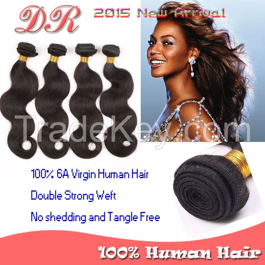 Brazilian Virgin Hair Extension 3pcs Hair Bundles With 1pc Lace Closure Human Hair Weave 6A Brazilian Body Wave Wavy Hair Weft