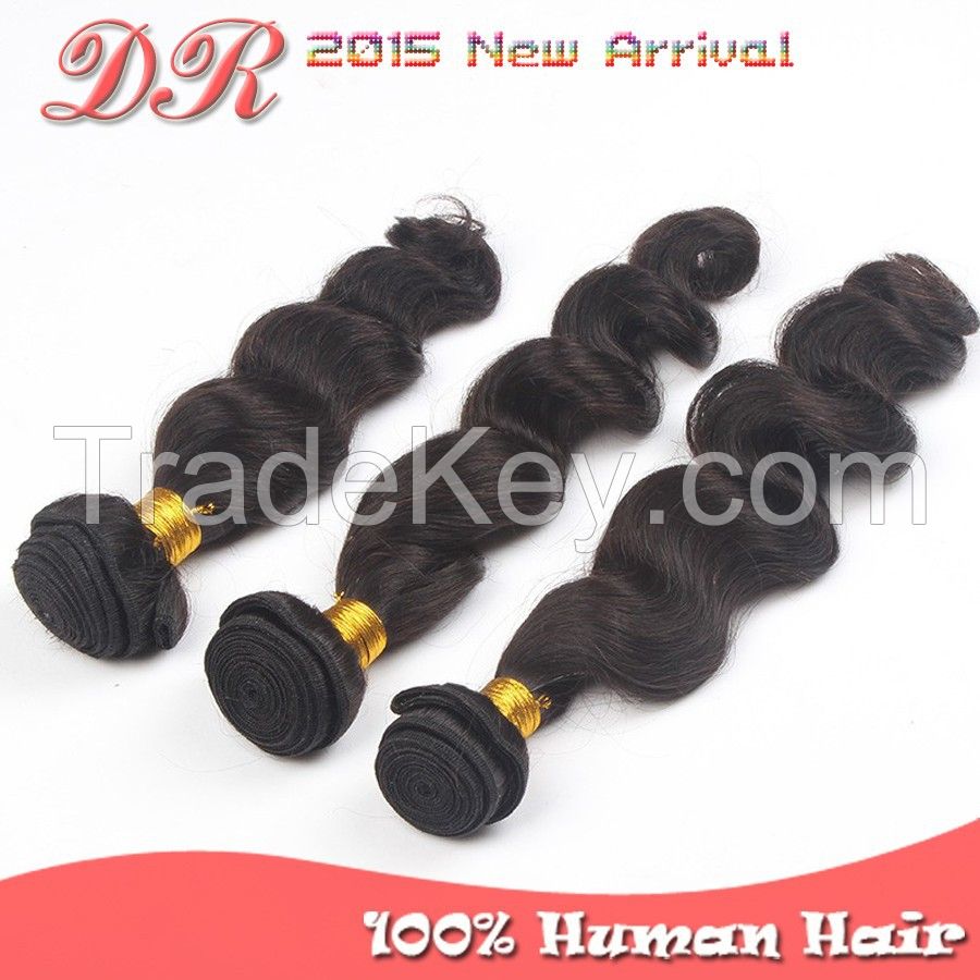 Rosa hair products 6A Brazilian Loose Wave Human Hair Bundles 10-30inch 3pcs Lot Unprocessed Human Hair Extension Natural Color